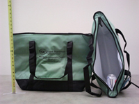 Photo of HSN-tested 17 inch green food transport pouch